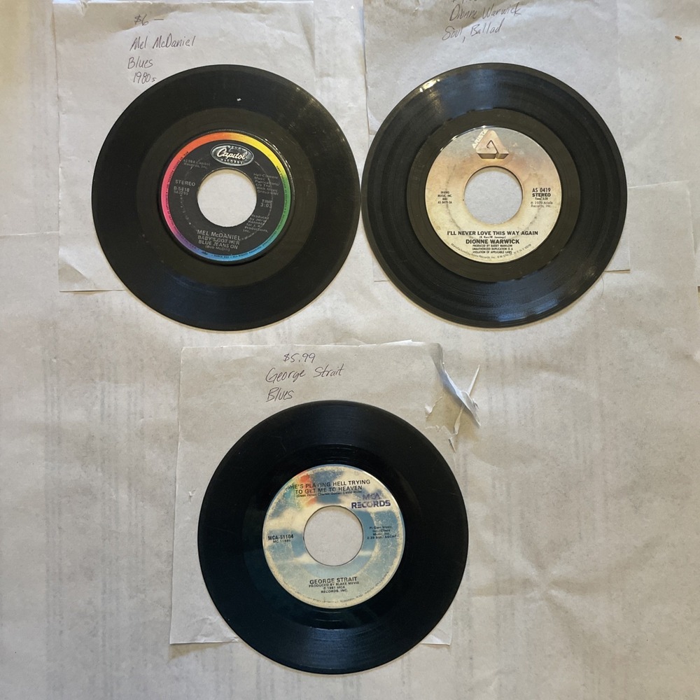 Set of 3 Single‎ 45 RPM Vinyl : Blues, Soul Ballad